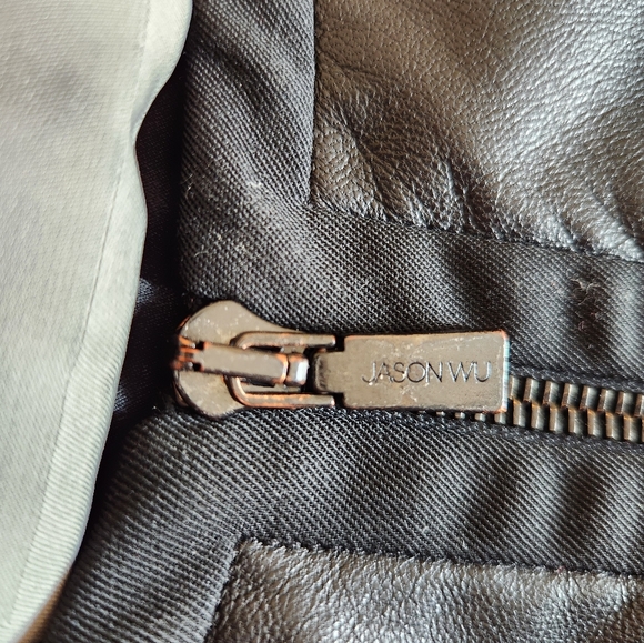 Jason Wu Leather Lambskin Jacket, Size 8 - Picture 3 of 10